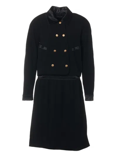 Pre-owned Chanel 1990s Wool Midi Dress Set