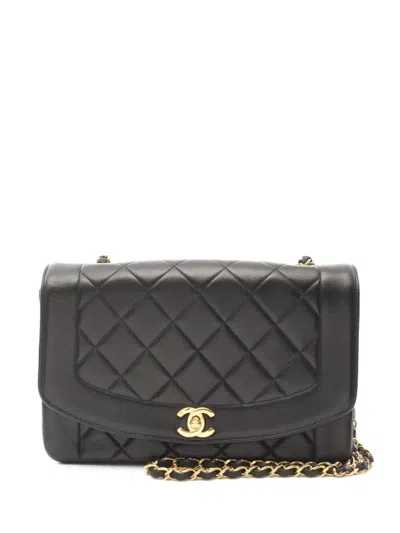 Pre-owned Chanel 1991-1994 Diana Shoulder Bag In Black