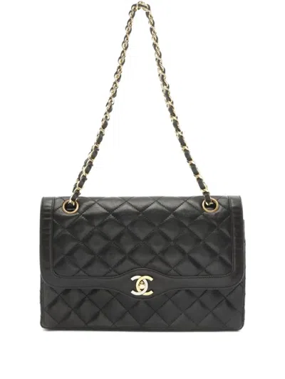 Pre-owned Chanel 1991-1994 Matelasse Flap Shoulder Bag In Black
