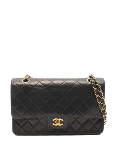Pre-owned Chanel 1991-1994 Matelasse Flap Shoulder Bag In Black