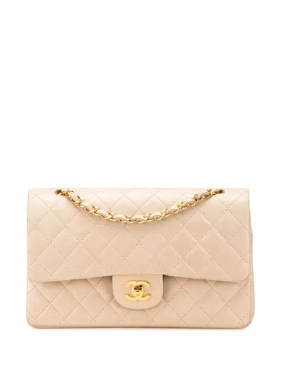 Pre-owned Chanel 1991-1994 Medium Classic Lambskin Double Flap Shoulder Bag