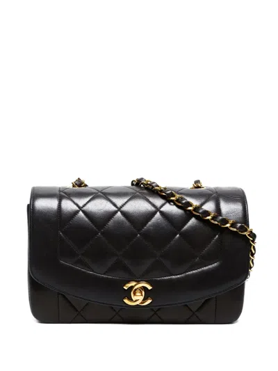 Pre-owned Chanel 1991-1994 Mini Diana Shoulder Bag In Black
