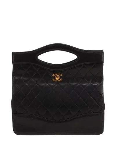 Pre-owned Chanel 1991 31 Quilted Leather Shoulder-bag In Black