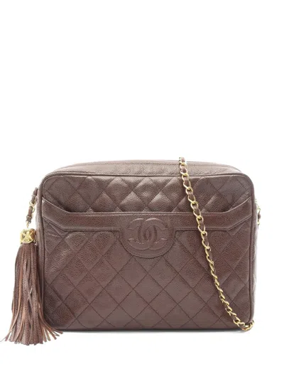 Pre-owned Chanel 1991-1994 Caviar-leather Diamond-quilting Shoulder Bag