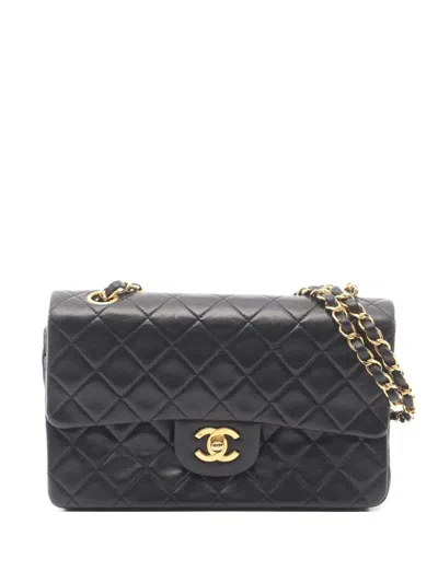 Pre-owned Chanel 1991-1994 Matelassé Chain-strap Shoulder Bag In Black