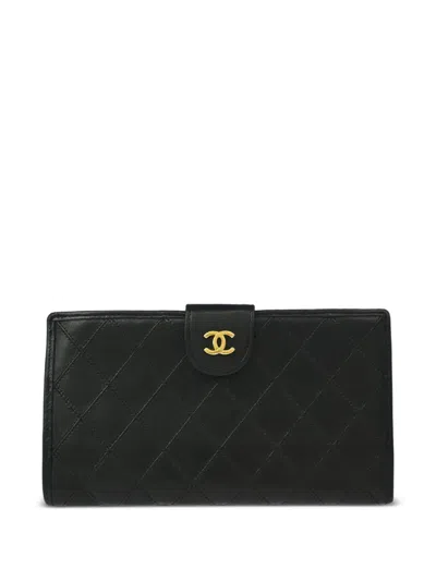 Pre-owned Chanel 1992 Bicolore Long Wallet