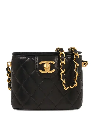 Pre-owned Chanel 1992 Chain-strap Shoulder Bag In Black