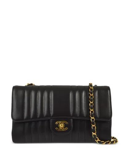Pre-owned Chanel 1992 Classic Flap Shoulder Bag In Black