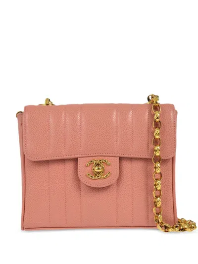 Pre-owned Chanel 1992 Mademoiselle Shoulder Bag In Pink
