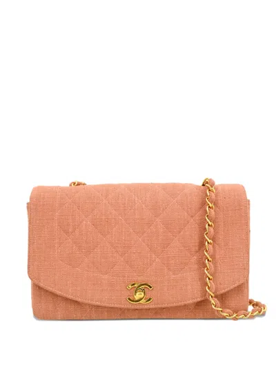 Pre-owned Chanel 1992 Medium Diana Shoulder Bag In Pink