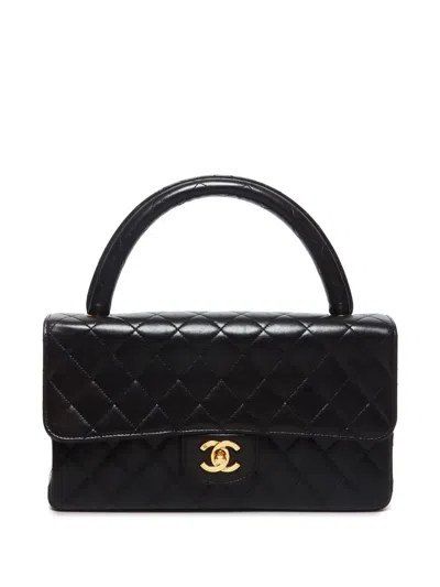 Pre-owned Chanel 1993-1994 Cc Turn-lock Handbag In Black
