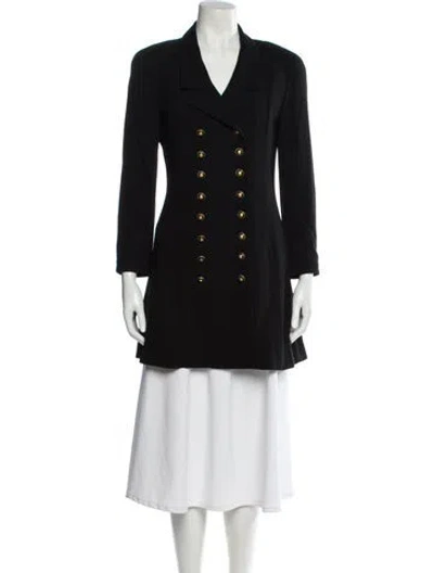 Pre-owned Chanel 1993 Boutique Peacoat In Black