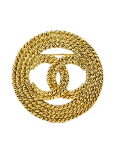 Pre-owned Chanel 1993 Cc Brooch