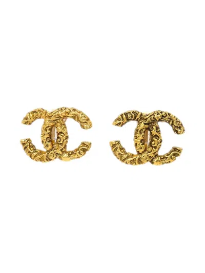 Pre-owned Chanel 1993 Cc Clip-on Earrings