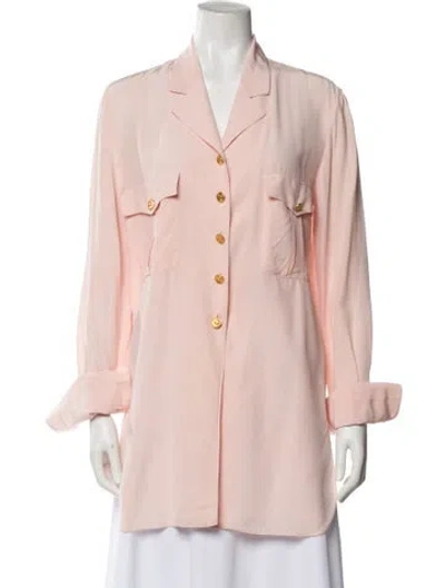 Pre-owned Chanel 1993 Silk Blouse In Pink