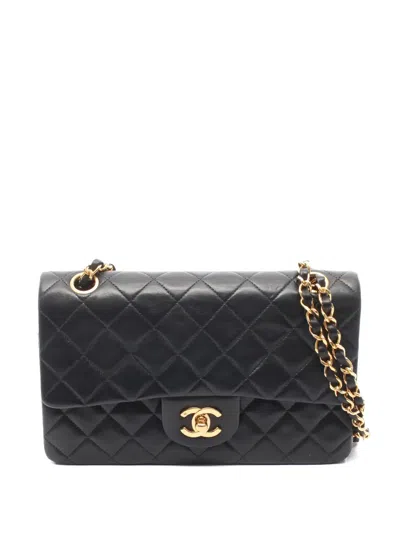 Pre-owned Chanel 1994-1996 Classic Flap Matelassé Shoulder Bag In Black