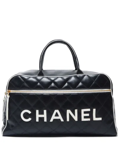 Pre-owned Chanel 1994-1996 Diamond-quilted Handbag In Black