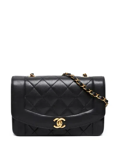 Pre-owned Chanel 1994-1996 Diana Shoulder Bag In Black
