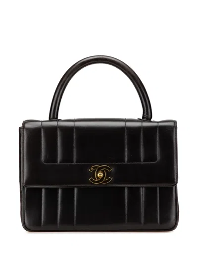Pre-owned Chanel 1994-1996 Lambskin Mademoiselle Kelly Top Handle Bag Handbag
