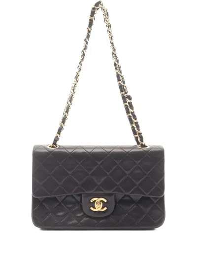 Pre-owned Chanel 1994-1996 Matelasse Flap Chain Shoulder Bag In Black