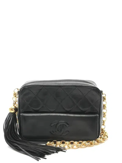Pre-owned Chanel 1994-1996 Matelassé Shoulder Bag In Black