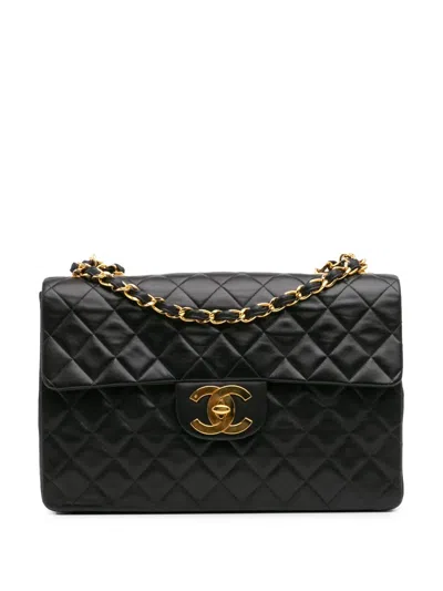 Pre-owned Chanel 1994-1996 Maxi Xl Classic Lambskin Single Flap Shoulder Bag