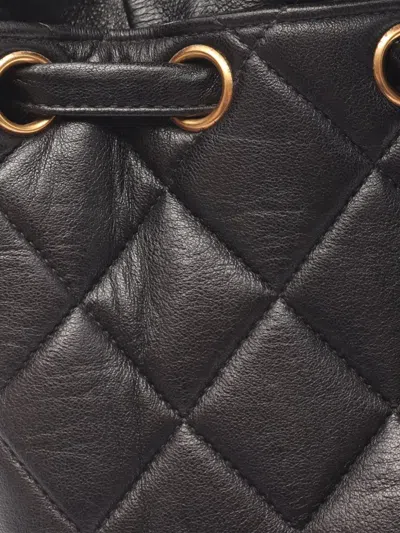 Pre-owned Chanel 1994-1996 Medium Quilted Lambskin Duma Backpack In Black
