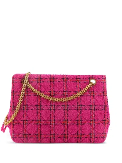 Pre-owned Chanel 1994-1996 Reissue Tweed Shoulder Bag In Pink