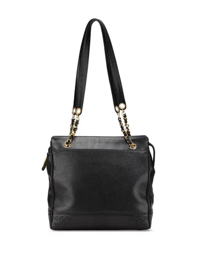 Pre-owned Chanel 1994-1996 Triple Cc Caviar Tote Bag