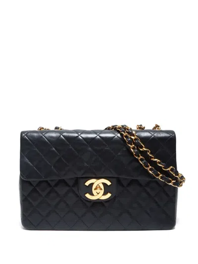 Pre-owned Chanel 1994-1999 Classic Flap Shoulder Bag In Black