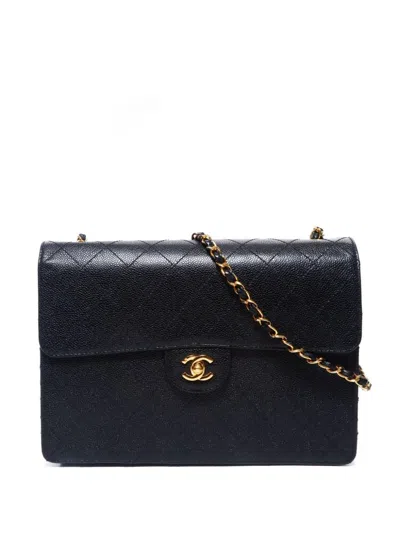 Pre-owned Chanel 1994-2000 Classic Flap Jumbo Shoulder Bag In 黑色