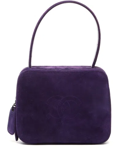 Pre-owned Chanel 1994-2000 Suede Handbag In Purple