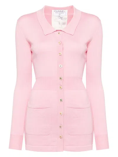 Pre-owned Chanel 1994 Button-up Cardigan In Pink