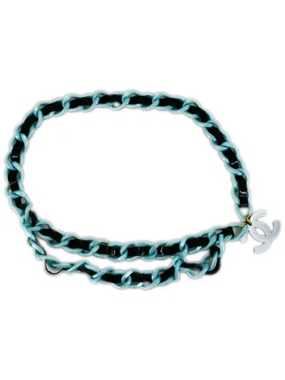 Pre-owned Chanel 1994 Cc Chain Belt In Black