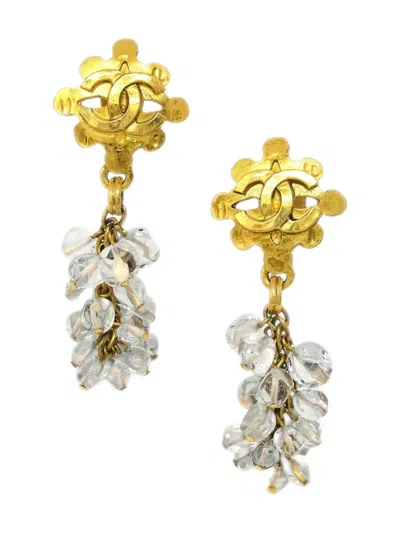 Pre-owned Chanel 1994 Cc-logo Clip-on Earrings