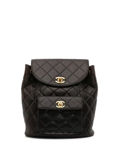 Pre-owned Chanel 1994 Duma Backpack In Brown