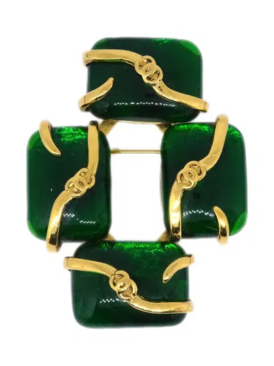 Pre-owned Chanel 1994 Gripoix Brooch Pin