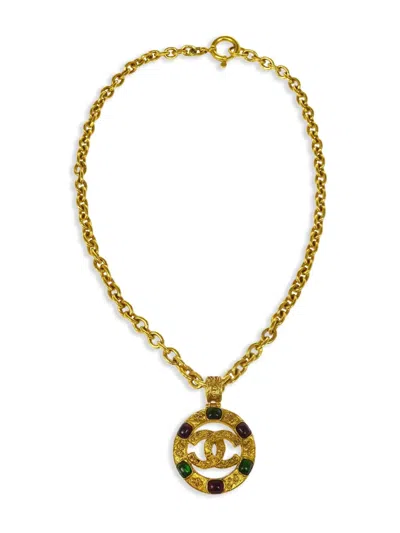 Pre-owned Chanel 1994 Gripoix Necklace In 金色