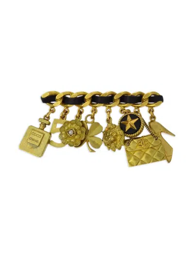 Pre-owned Chanel 1994 Icon Brooch In Gold