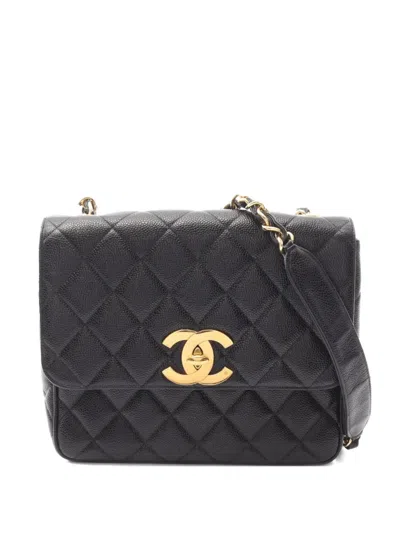 Pre-owned Chanel 1994 Matelasse Shoulder Bag In Black