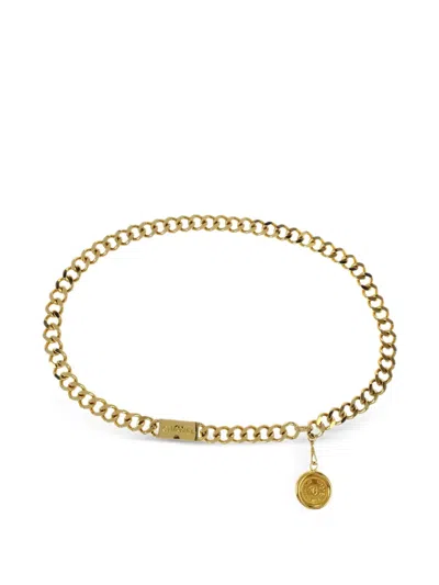 Pre-owned Chanel 1994 Medallion Belt In Gold