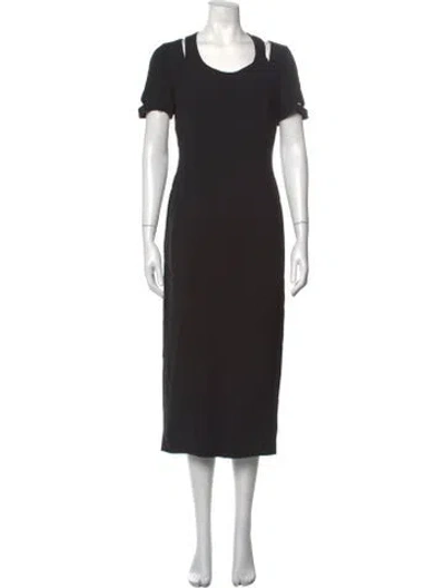 Pre-owned Chanel 1994 Midi Length Dress In Black
