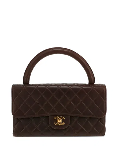 Pre-owned Chanel 1994 Quilted-leather Handbag In Brown