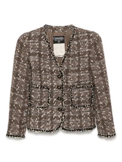 Pre-owned Chanel 1994 Single-breasted Collarless Jacket