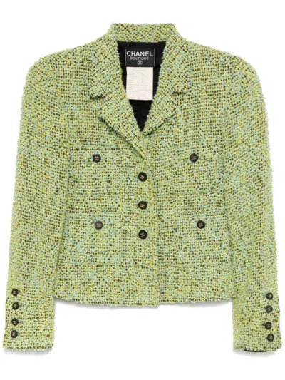 Pre-owned Chanel 1994 Single-breasted Jacket In Green