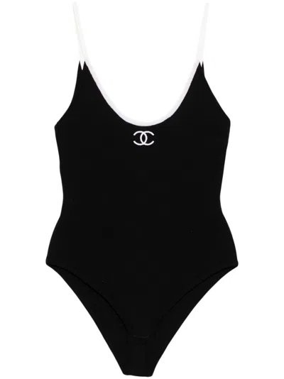 Pre-owned Chanel 1994 Sleeveless Dress Leotard In Black