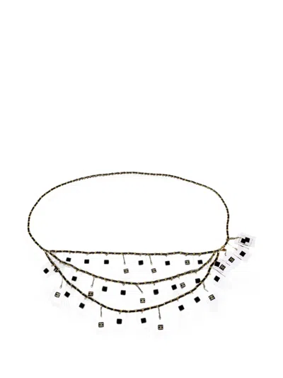 Pre-owned Chanel 1994 Square Charms Chain Belt In Gold