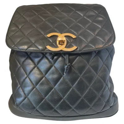 Pre-owned Chanel 1994 Vintage Forest Green Leather Duma Backpack Unisex Bag