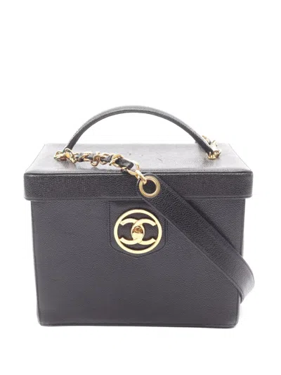 Pre-owned Chanel 1994-1996 Coco Mark Caviar-leather Vanity Tote Bag