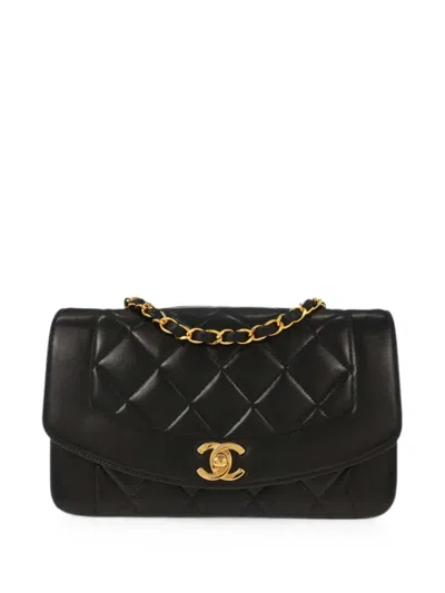 Pre-owned Chanel 1994-1996 Diana Shoulder Bag In Black